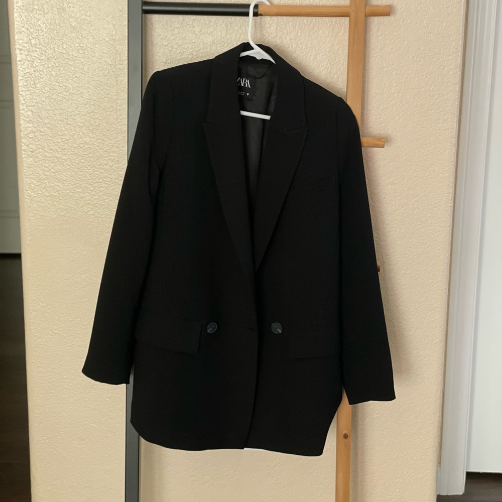 Black Oversized Zara Blazer Jacket